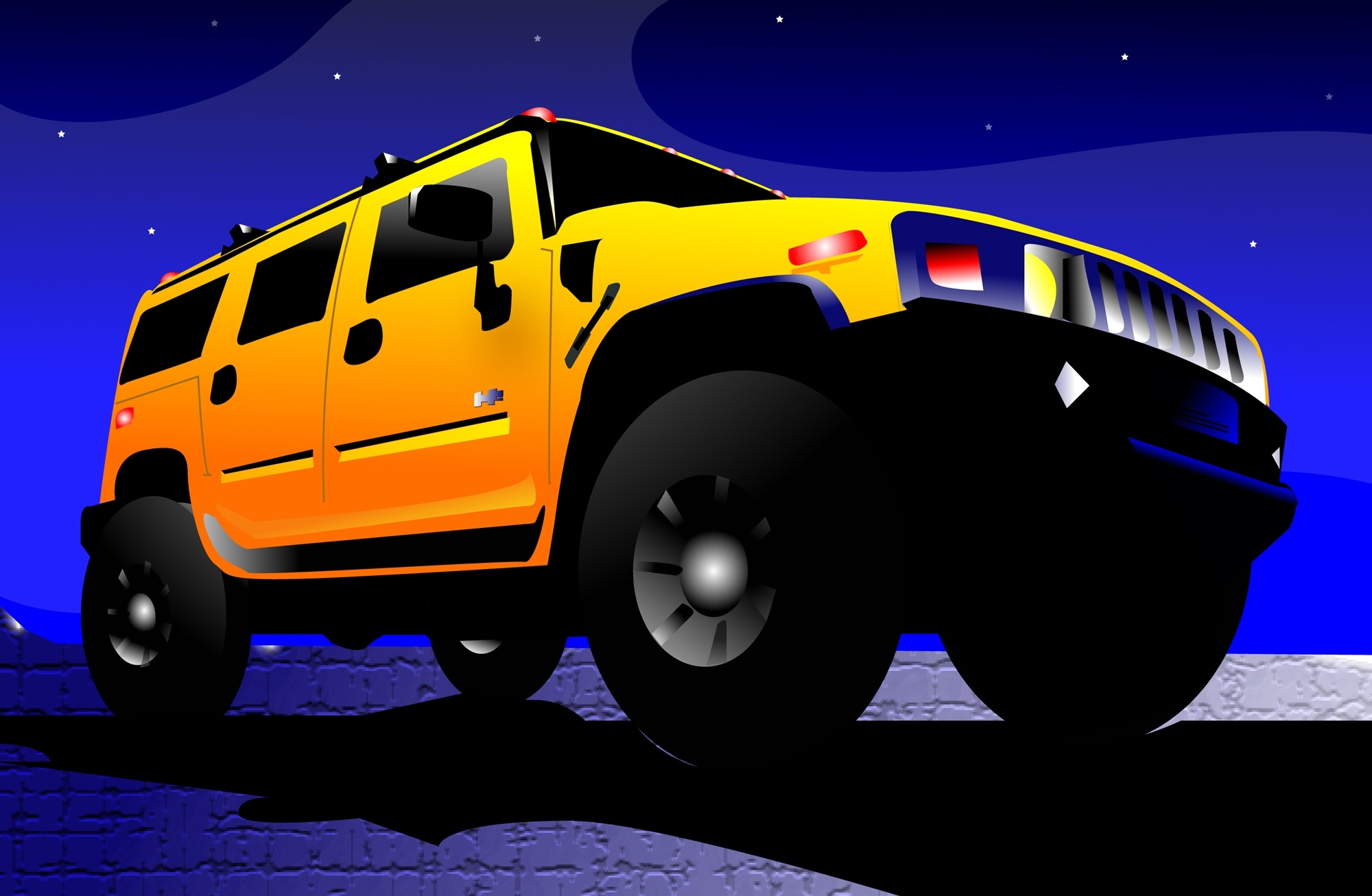 Adobe Illustrator Hummer Vector Drawing