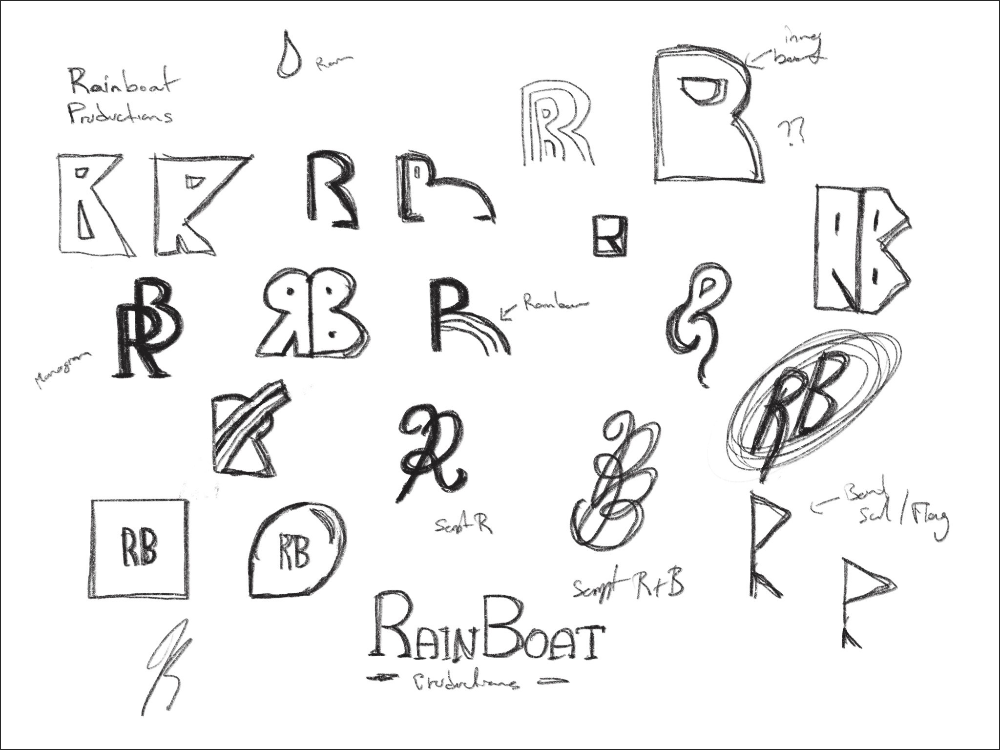 Graphic design - logo sketches