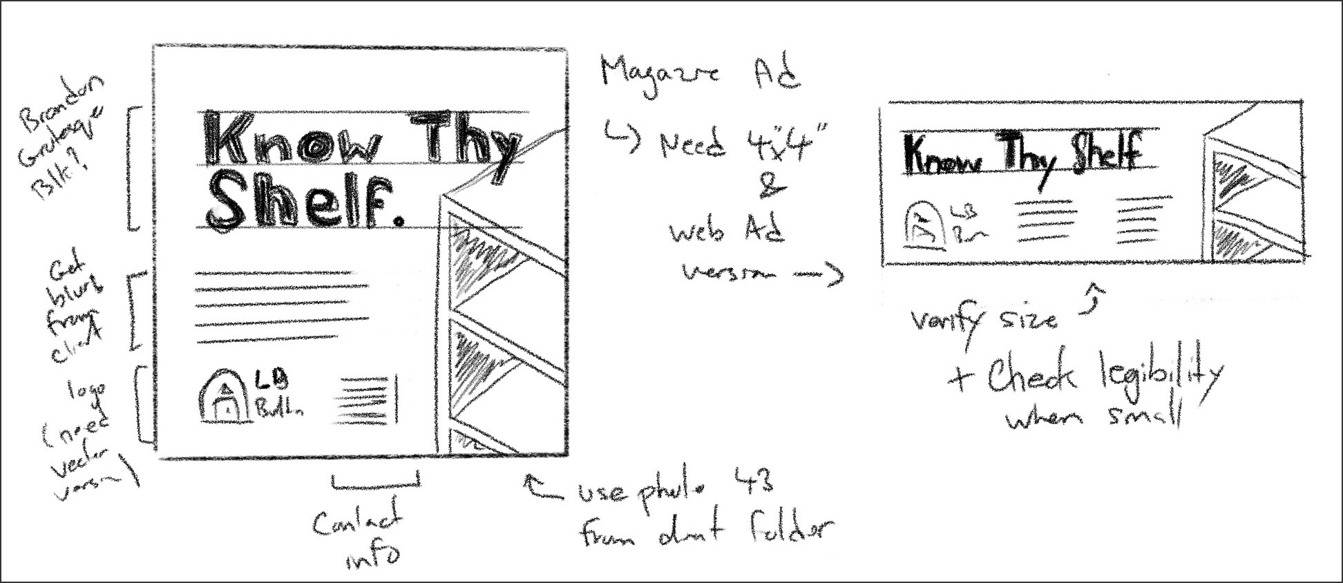 Layout sketching ad
